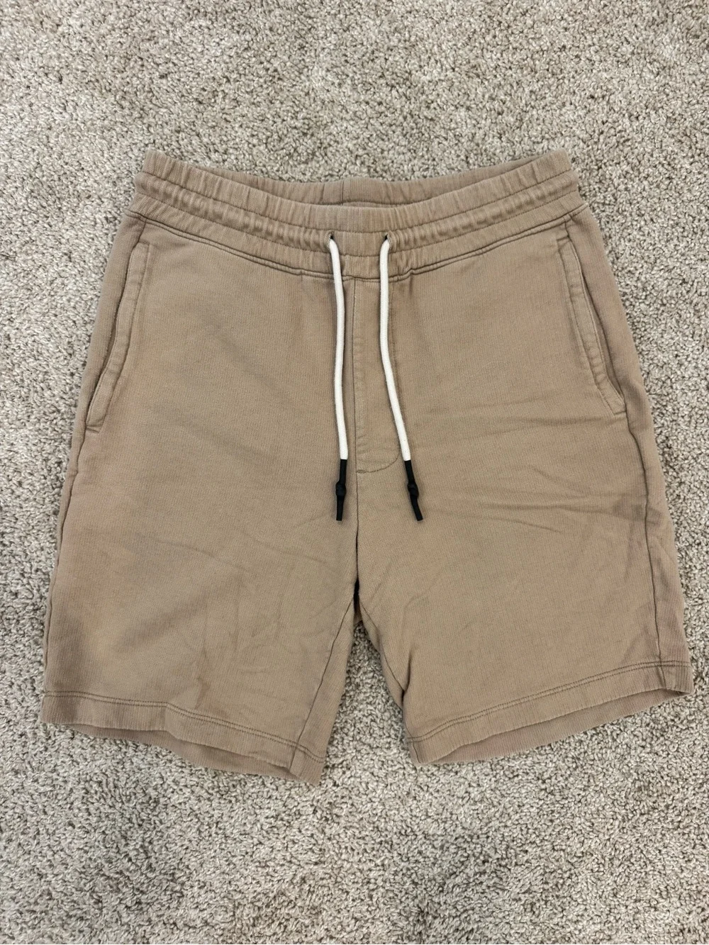 AG Adriano Goldschmied Men's Drawstring Cotton Shorts - Tan